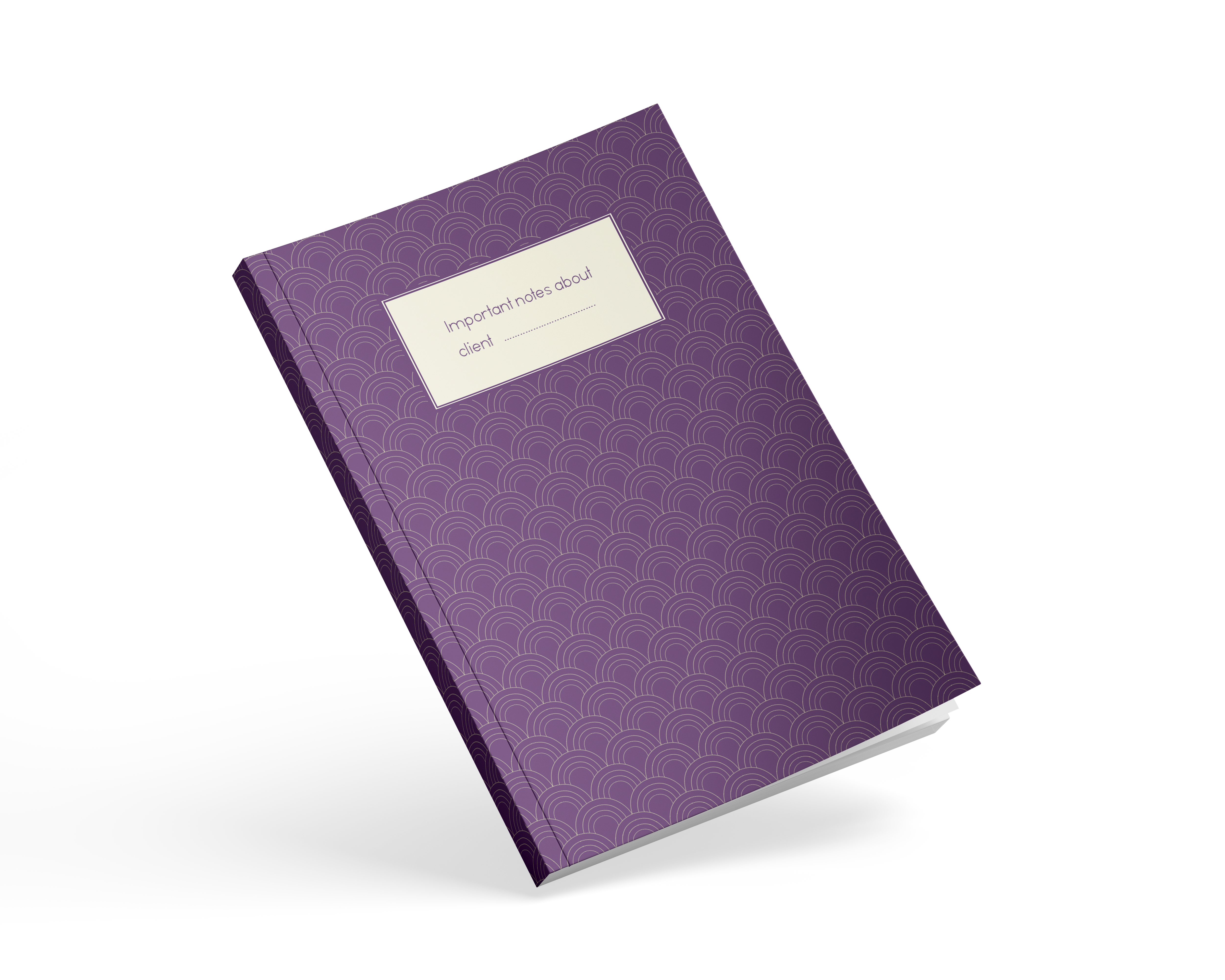 Purple patterned notebook