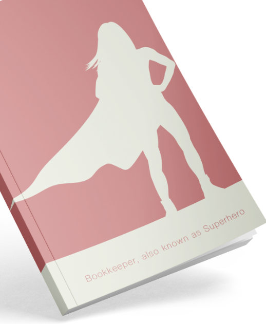 Peach superhero notebook