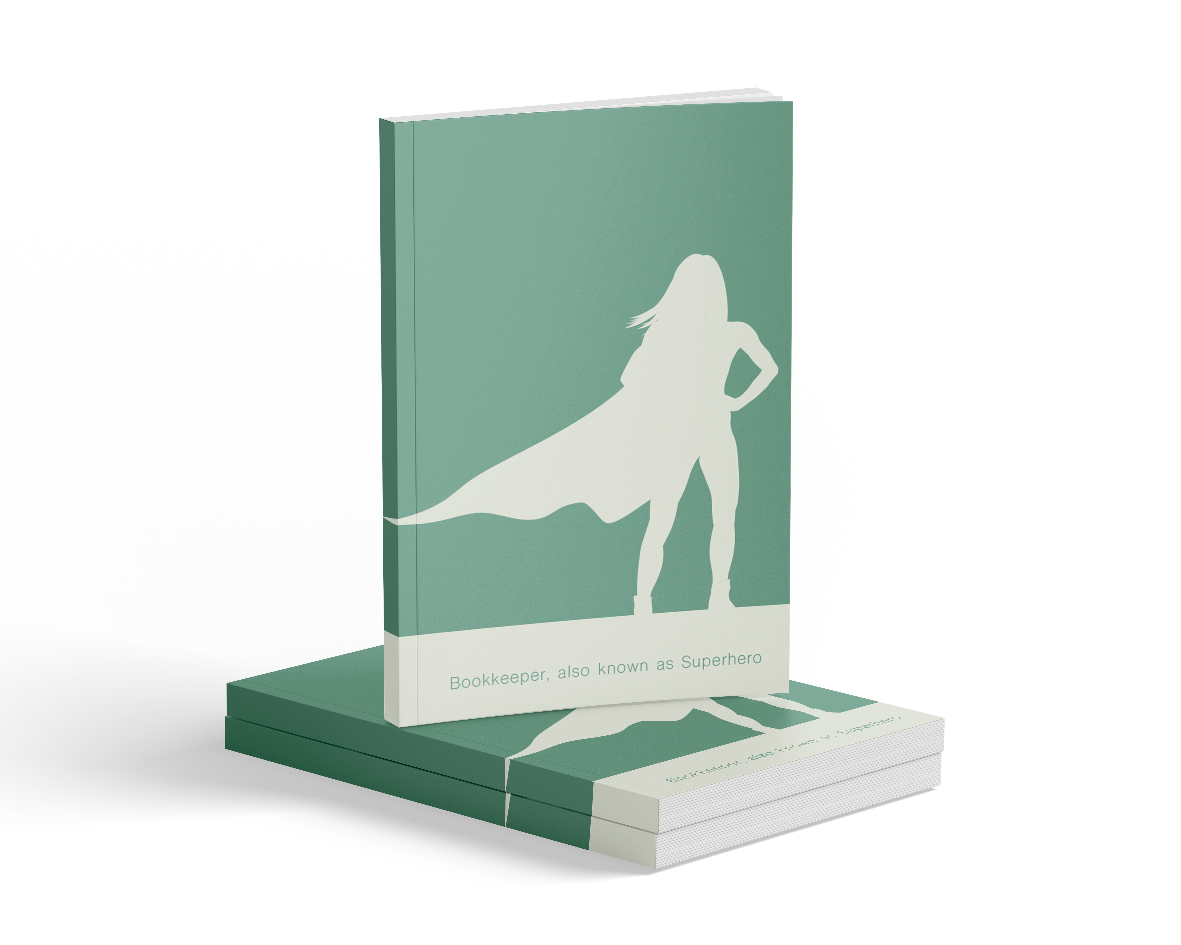 Green superhero notebook