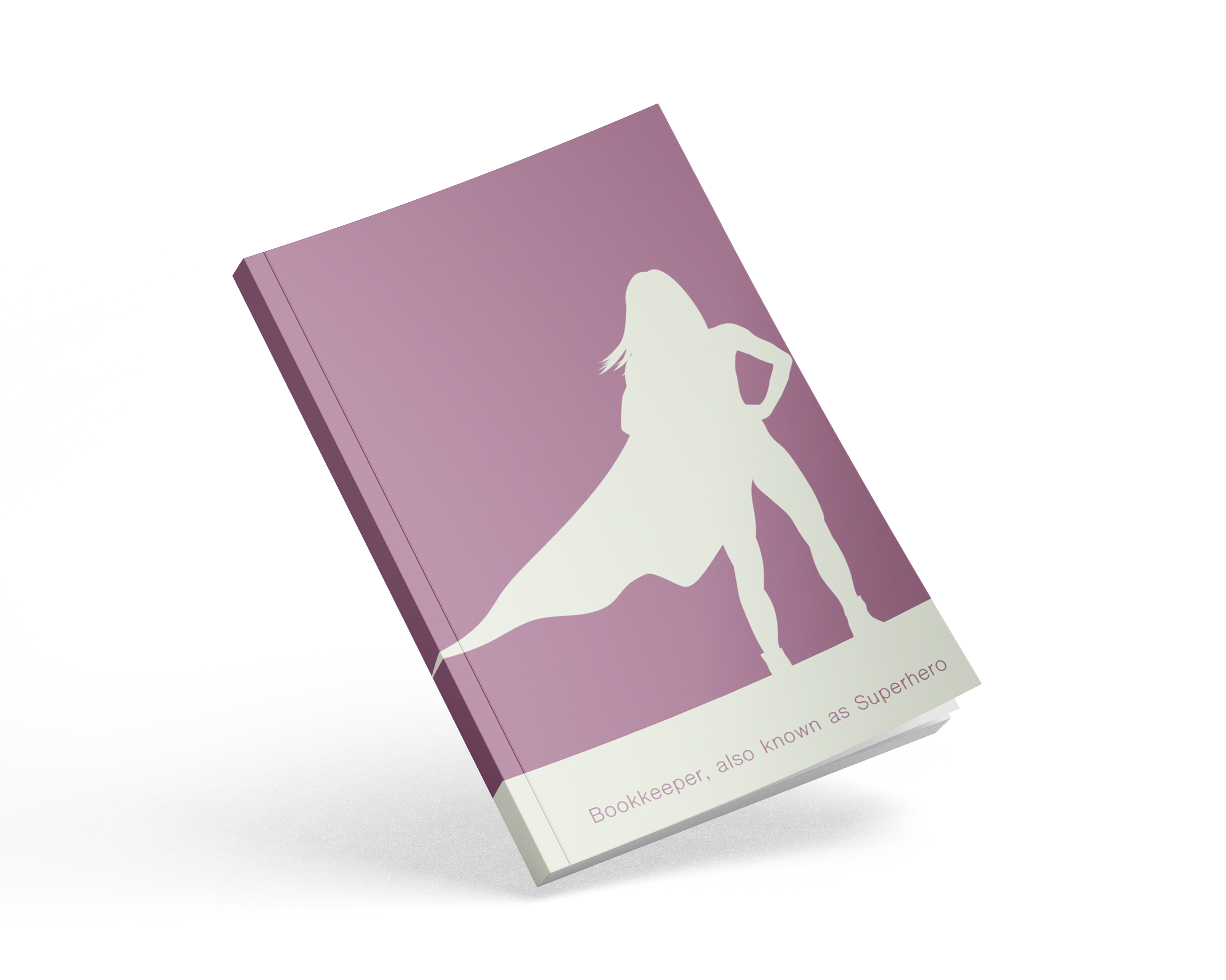 Pink superhero notebook