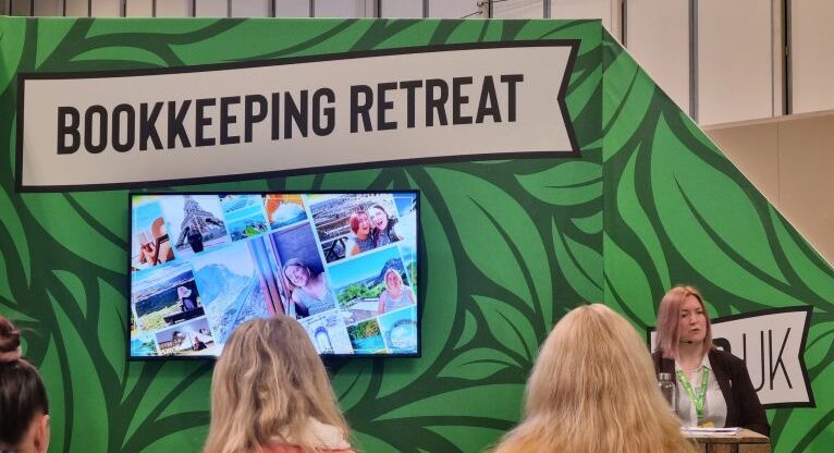 Laura Day-Henderson speaking at the Bookkeeping Retreat as part of FAB Festival