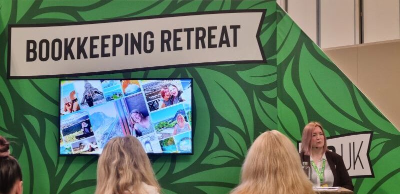Laura Day-Henderson speaking at the Bookkeeping Retreat as part of FAB Festival