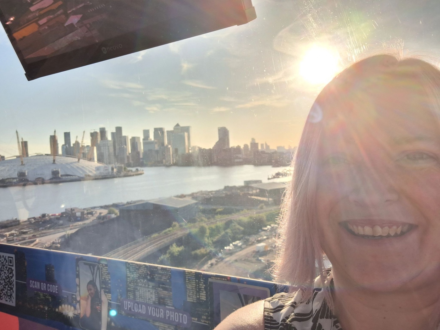 Laura Day-Henderson representing More than Bookeeping at Accountex riding the London IFS Cloud Cable Car httpstflgovukmodeslondon-cable-car